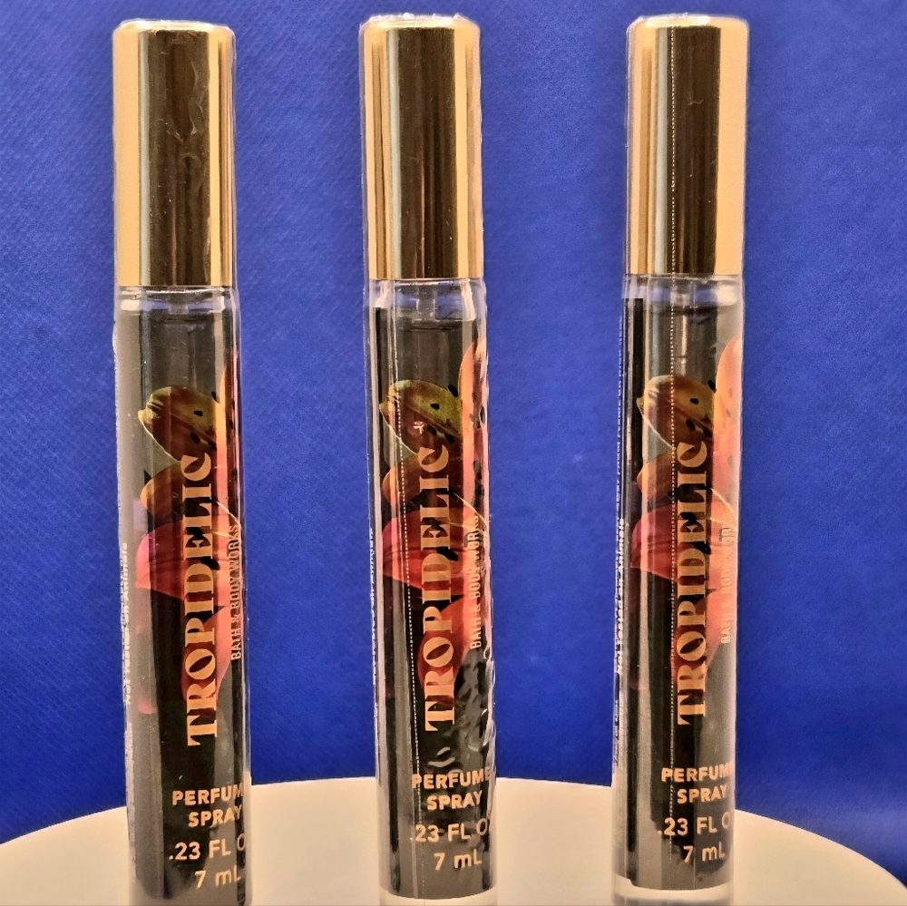 HTF  RARE  Bath & Body Works Tropidelic Mini Eau de Parfum – Set of 3 (New)